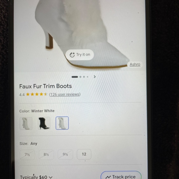 White fur boots. - Picture 5 of 5